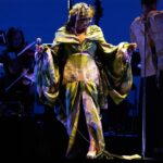 Björk Instagram - thanks for tonight tokyo ! conductor @bjarnifrimann orchestra : muroya strings headpiece @james.t.merry björk costume dress @delcoreofficial @danieldelcore bjarni outfit @__obsess__ hair @tomikono_wig makeup @isshehungry styling @eddagud photos @santiagraphy Tokyo, Japan