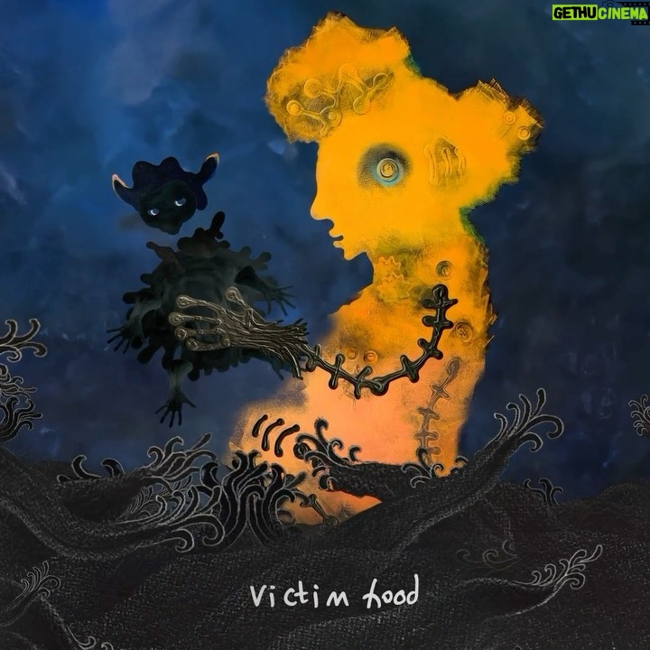 Björk Instagram - i am so honoured to share visuals from the magnificent sculptor , painter and multimedia artist gabríela for my song “victimhood” . her work is based on self-made mythology and when you start discussing it , it reveals it´s own numerology , rubric and shapes . she is one of my best friends and me and my children have lived with her paintings , sculptures , drawings , films and animations all of our lives . last winter when i walked into gabríela´s studio and smelled oil colours and saw experiments she was doing with dark blue which usually is not her palette , i told her it reminded me of my grandmother´s oil paintings . she knew her and shared my admiration for her . like everyone atm , we had been discussing AI and after hours of talking we decided to create animation and AI work from gabríela´s paintings for my song victimhood . for me it was a lush moment , connecting our mutual past and catapulting us into the future . the song´s lyric is about the archetype of self-pity , the victim . it has foghorns representing that and then some sort of bass clarinet fugue assisting us with ladders out of that pit . hope you enjoy warmthness björk link in bio