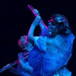 Björk Instagram - thanks for tonight bordeaux! musicians : @viibraflutes @bergurth @manudelagomusic @katiebuckleyharpist bjork outfit @kwkbykaykwok boots @driesvannoten headpieces @james.t.merry musicians outfits @balmain hair @johnvialhair musicians hair @tomikono_wig makeup @isshehungry styling @eddagud photos @santiagraphy Bordeaux, France