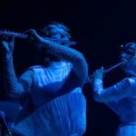 Björk Instagram - thanks for tonight bordeaux! musicians : @viibraflutes @bergurth @manudelagomusic @katiebuckleyharpist bjork outfit @kwkbykaykwok boots @driesvannoten headpieces @james.t.merry musicians outfits @balmain hair @johnvialhair musicians hair @tomikono_wig makeup @isshehungry styling @eddagud photos @santiagraphy Bordeaux, France