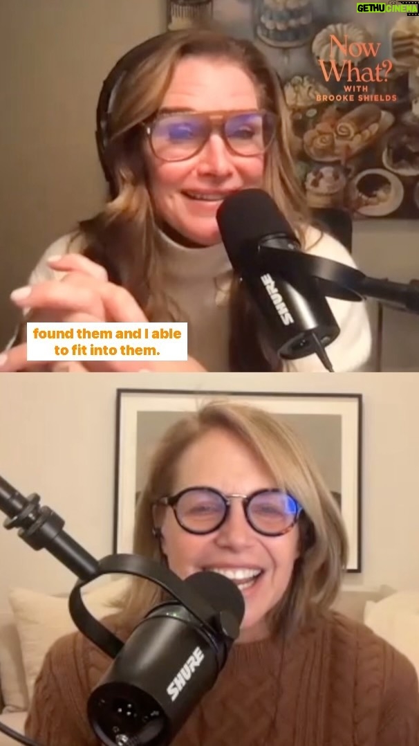Brooke Shields Instagram - Had the most incredible conversation with @katiecouric on this latest episode of #NowWhat? with Brooke Shields!! 👖🧡 Listen now on the @iheartradio app or wherever you get your podcasts. @iheartpodcast