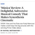 Camila Mendes Instagram - thank you to everyone who came out to support MÚSICA yesterday @sxsw 📽️ watching our film in a theater full of family, friends and movie lovers was an experience i’ll never forget. stay tuned for our release april 4 on @primevideo 🫶🏽