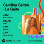 Carolina Gaitán Instagram - Qué belleza lo que hacen Uds!!! Esto todo es su culpa 🫠GRACIAS!!! Qué felicidad todo lo que se viene! Les mando todo mi amor volando hasta donde estén. 🫶🏻⚡️🫶🏻 This is all your fault!!! Thanks sooo much, bellezuras!!! @spotify @spotifycolombia #carolinagaitanlagaita ⚡️⚡️
