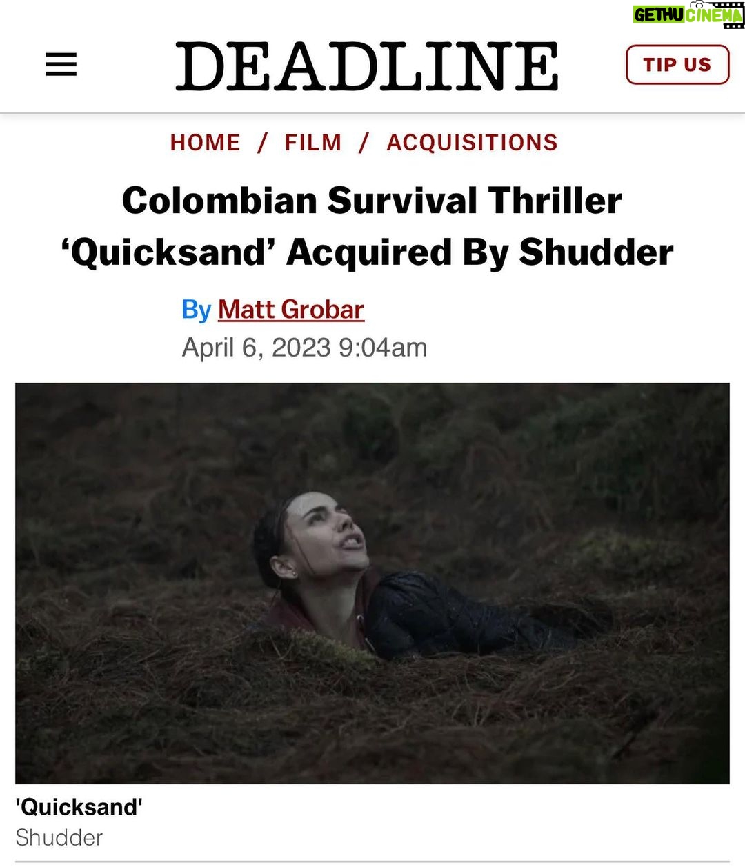 Carolina Gaitán Instagram - Happy to share with you that Quicksand will be premiering on June 23rd. I really need you to watch it and give me your feedback. This movie represents one of the biggest challenges in my life! 🎬🎬🎬🎬🎬🎬🎬🎬🎬🎬🎬🎬 Quicksand se estrena este 29 de Junio! Muero por que la vean y me digan su sensación y todo lo que sientan! Esta peli representa para mí uno de los retos más importantes de toda mi vida! @shudder @amcplus @jasoncherubini @allanhawco @andresbcine