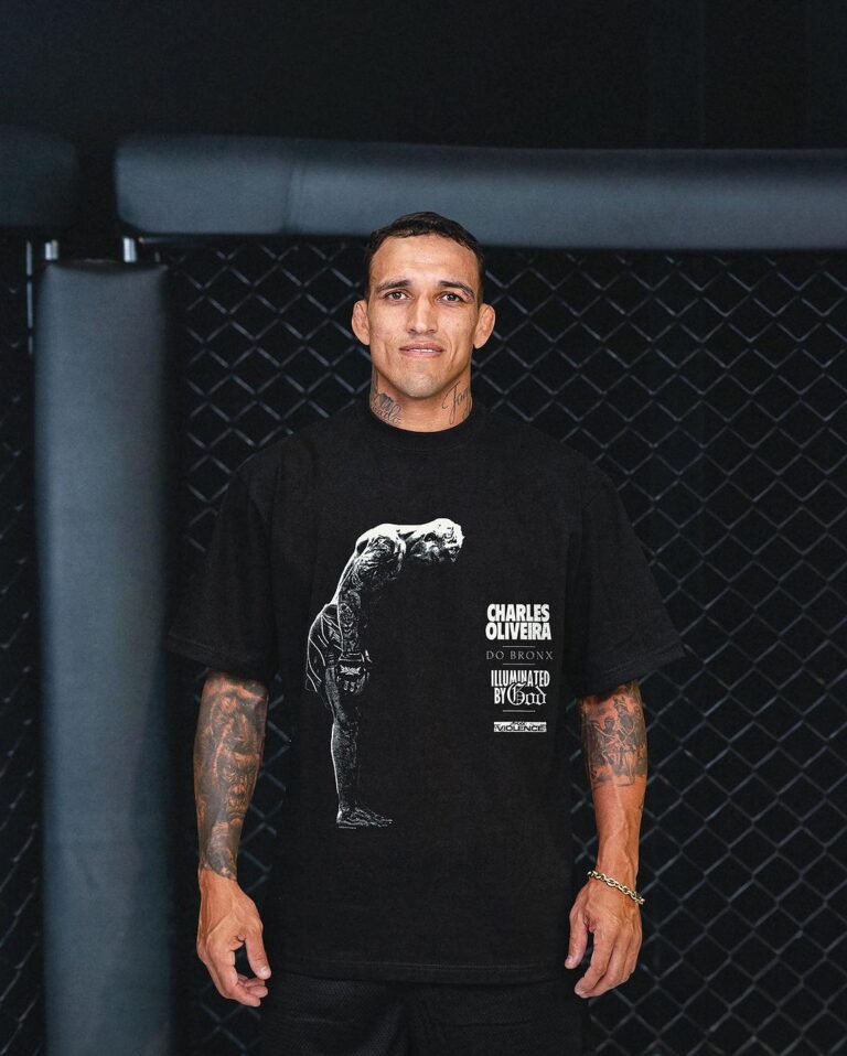 Charles Oliveira Instagram - DO BRONX! Your fighters favorite fighter. Collection 001 of Charles Oliveira x Full Violence is now live! Ships in 1-2 weeks. Sales close April 20th. Link in bio | FullViolence.com