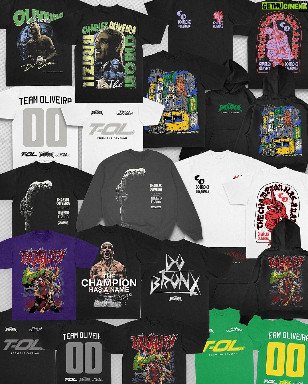 Charles Oliveira Instagram - Illuminated by God. CHARLES OLIVEIRA x FULL VIOLENCE Collection 001 goes live tomorrow at 10am pst.