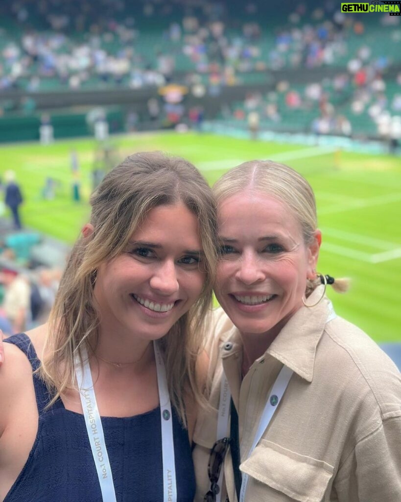 Chelsea Handler Instagram - July is for London and Wimbledon and old friends and step-daughters reuniting and taking tennis and town by storm. I love tennis and I love Londontown in the rain and the sun. I even took the tube!