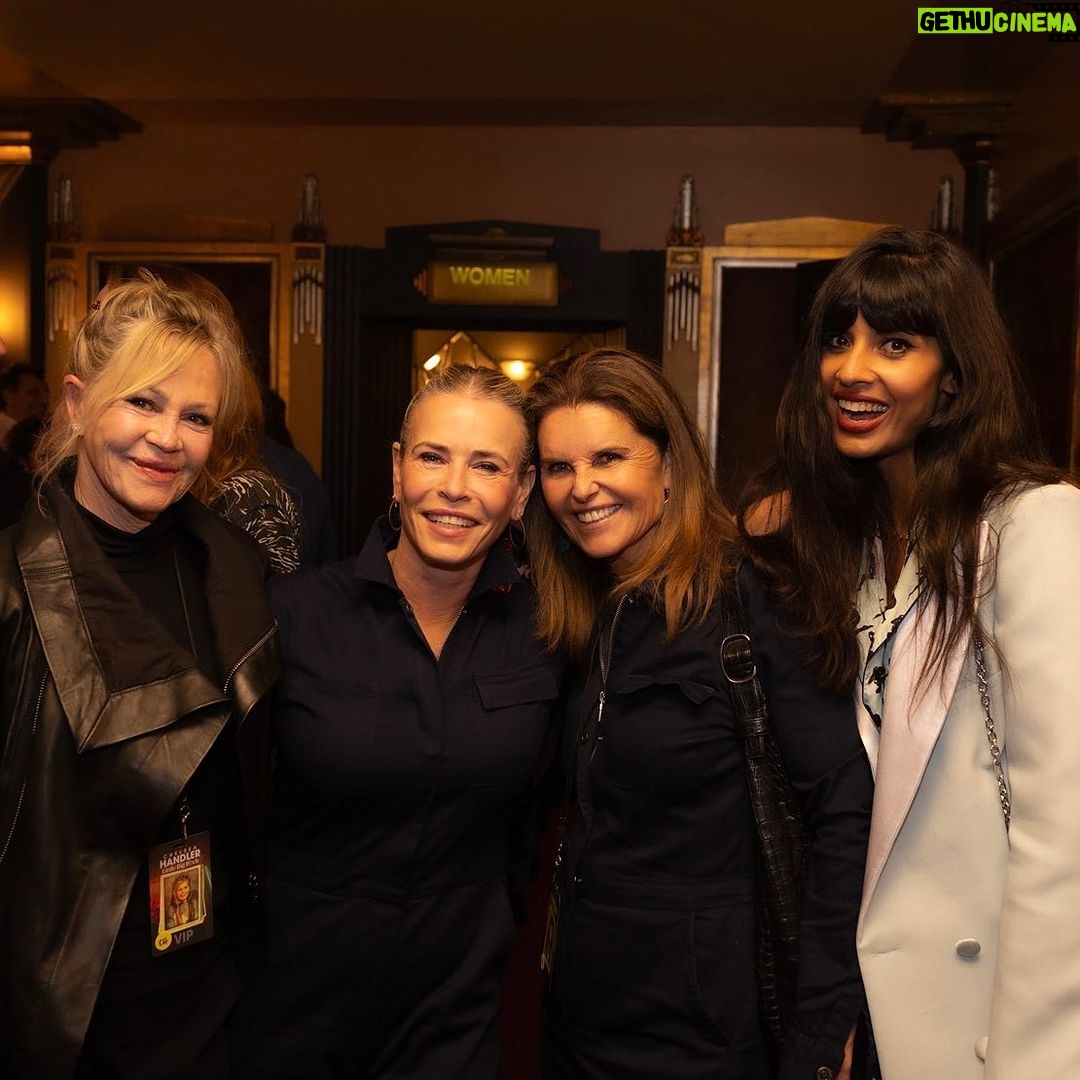 Chelsea Handler Instagram - Night 2 at the Pantages in LA. For those of you who keep confusing my housekeeper and my opener, this pic is proof that they ARE NOT THE SAME PERSON. Thank you to everyone who came out on both nights instead of staying home in fear. It was a night filled with the medicine of laughter. I have never felt more purposeful in my job than I do in this moment. Big Love to everyone everywhere. See you Friday in Cleveland Saturday Columbus Sunday Pittsburgh For tickets: link in bio.