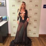 Chloe Burrows Instagram - The funnest night at the NTA’s with @pixibeauty 💖 Styled by @violettafanciesyou assisted by @em.youn Hair by @hadleyyatessalon Make up by @selinabassi Best glam team evaaaaaaa 💅 @laraheems_jewellery for the jewelz @belisshofficial bag @giuseppezanotti shoes @theattico dress ❤️ The O2