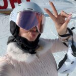 Chloe Burrows Instagram - Best time skiing ever… worth the burnt face x Val Thorens