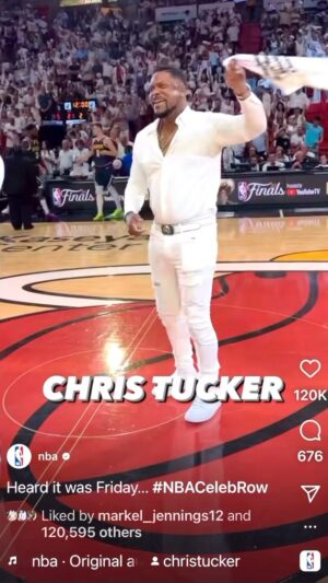 Chris Tucker Instagram - Had Fun last night doing the Tower Wave, at the Miami HEAT Game.