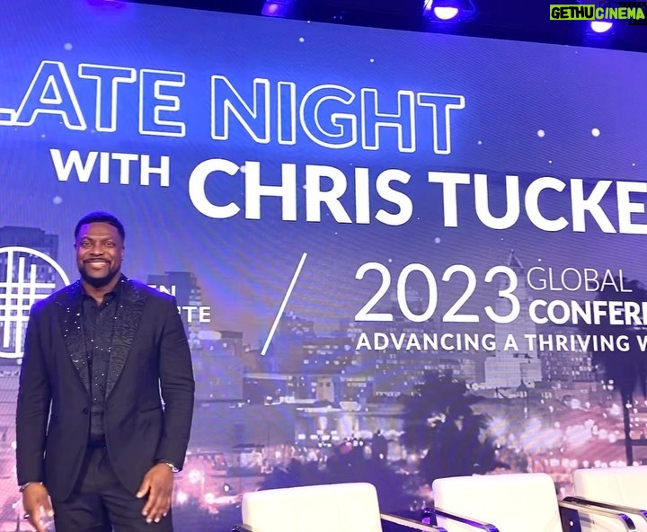 Chris Tucker Instagram - Had a Great time hosting the Late Night Show at the Milken Conference.