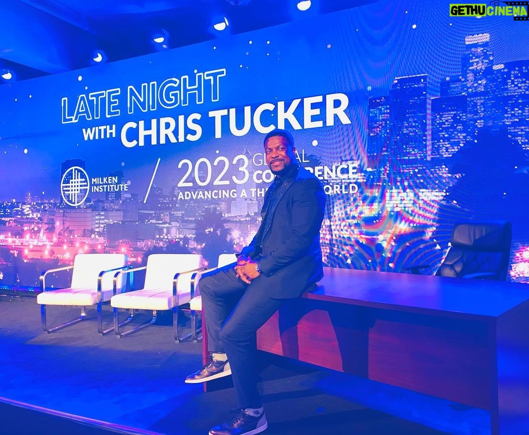 Chris Tucker Instagram - Had a Great time hosting the Late Night Show at the Milken Conference.