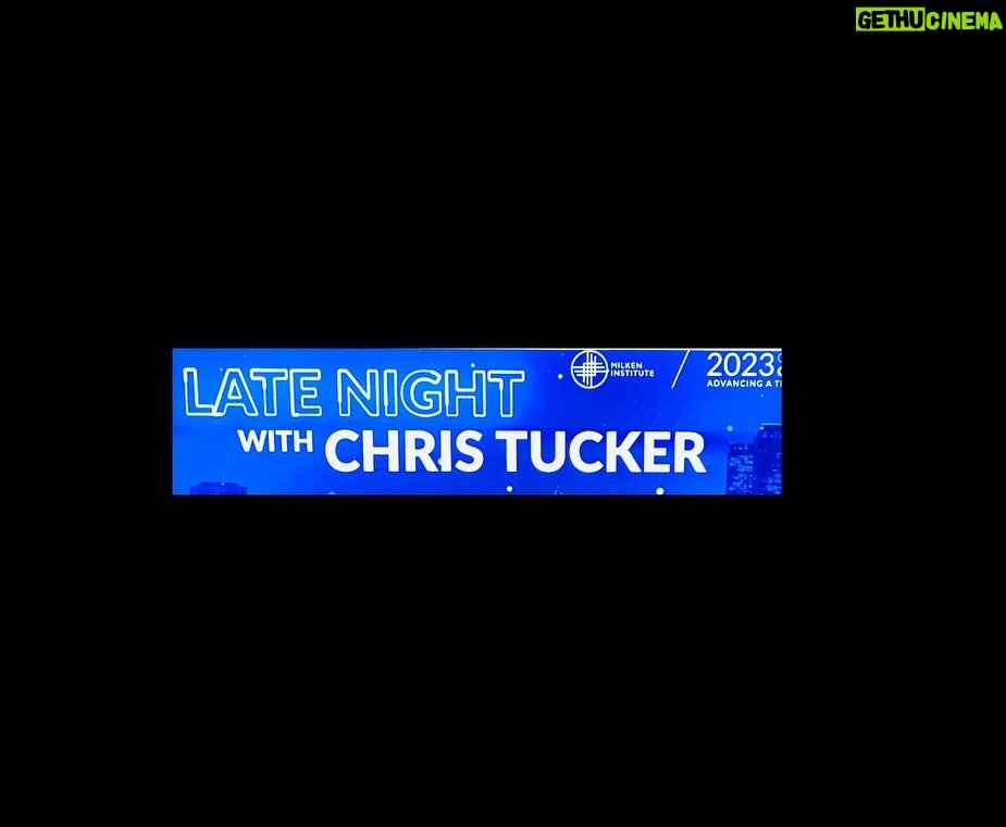 Chris Tucker Instagram - Had a Great time hosting the Late Night Show at the Milken Conference.