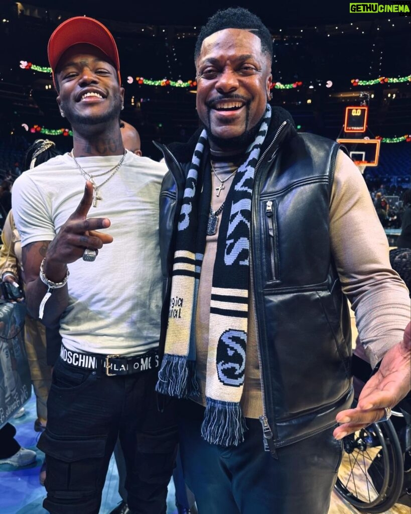 Chris Tucker Instagram - Hanging out with D.C. Young Fly at the Hawks game.