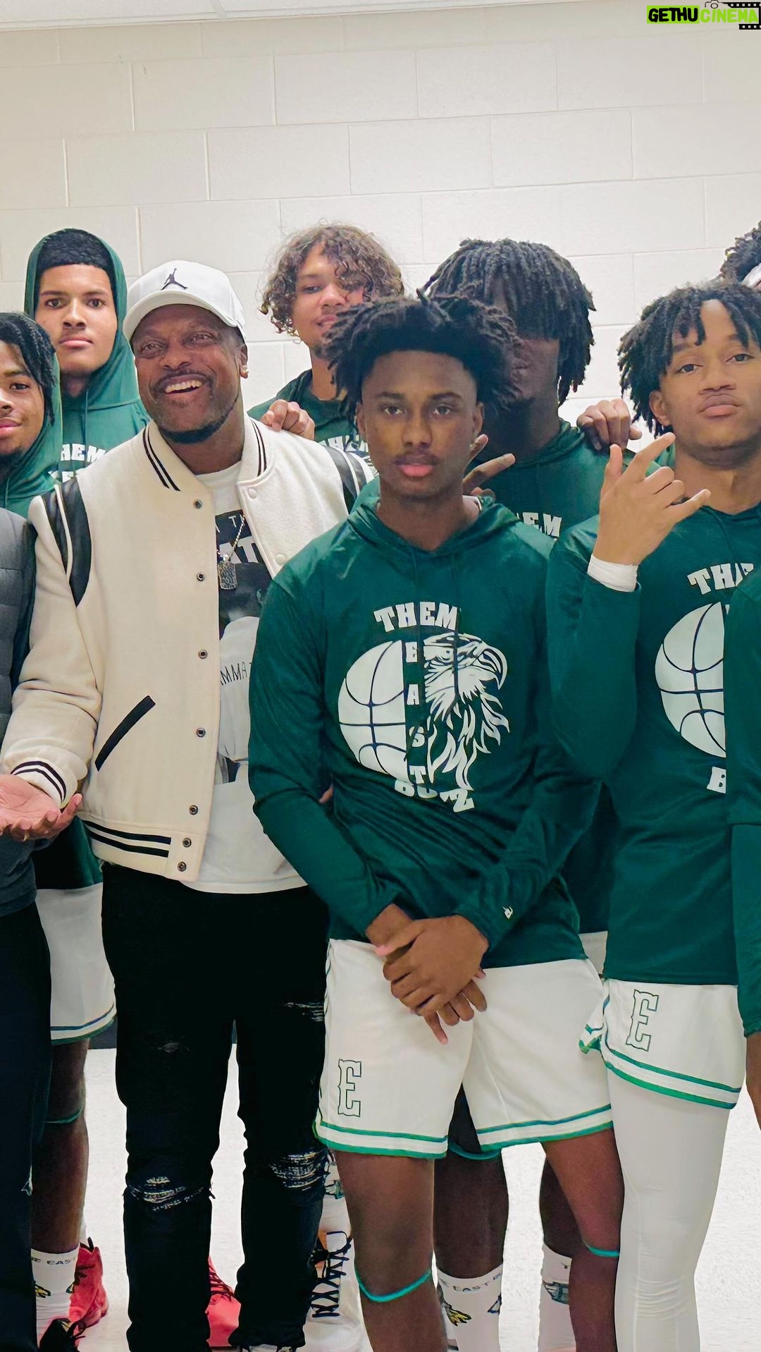 Chris Tucker Instagram - Great Win last night!! … Eat Side Eagles, representing the ‘Chris Tucker Foundation.’