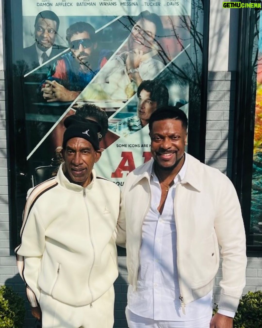 Chris Tucker Instagram - Me & my buddy, Howard H. White, who I portrayed in the Hit MOVIE, “AIR,” that came out this year, playing on Amazon Prime NOW! I wanna Congratulate my friend Howard on his Footwear News Achievement Award Hall Of Fame.