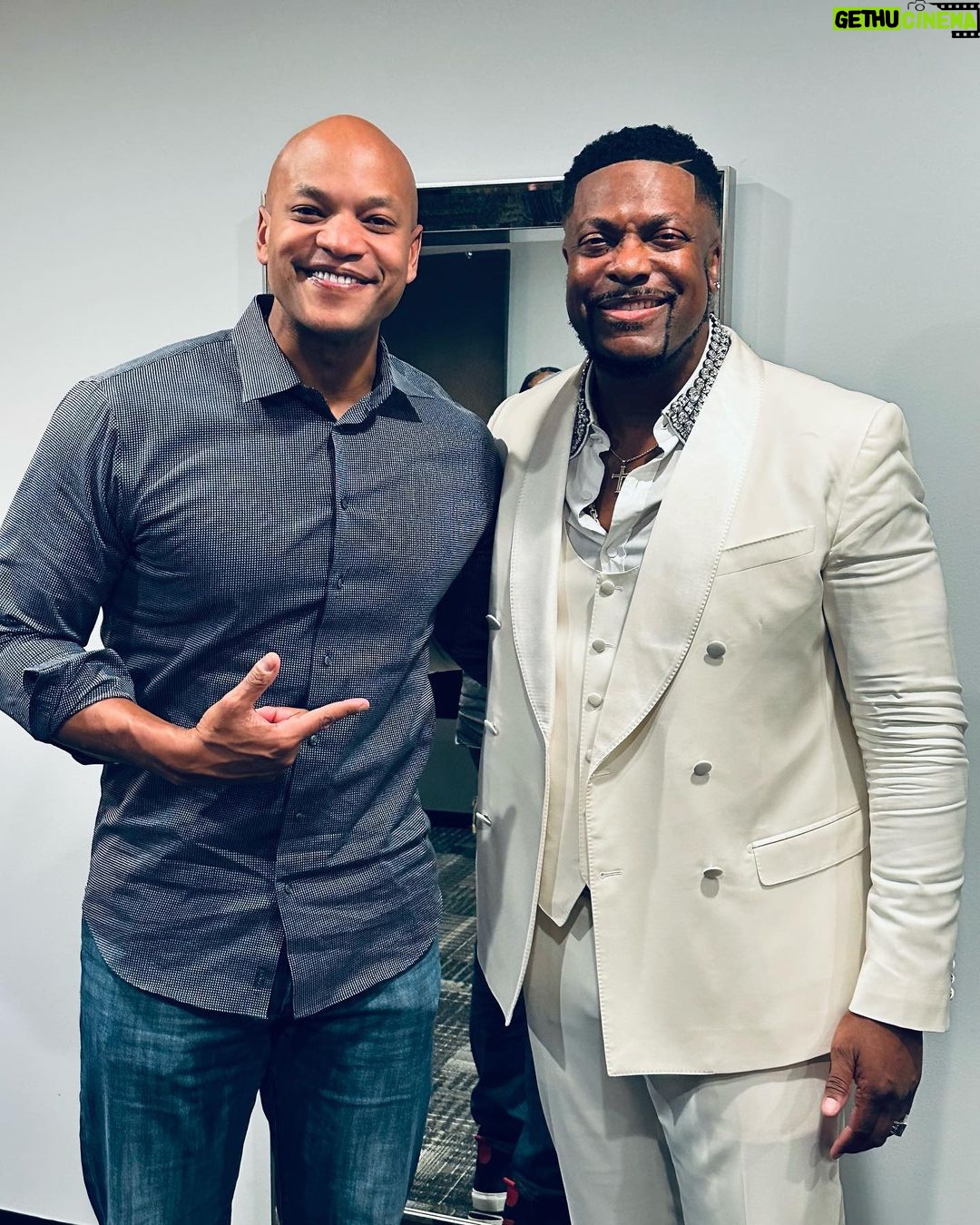 Chris Tucker Instagram - Big Thanks to Wes Moore, the Governor of Baltimore, for coming out to my show last night.