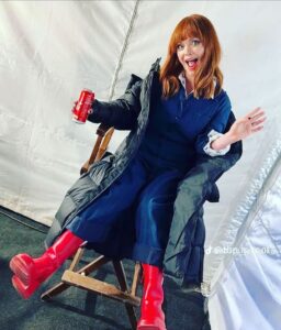 Christina Ricci Instagram - How excited I was to hear the good news about @wednesdaynetflix success! #marilynthornhill thanks you all for watching!! ❤️‍🔥
