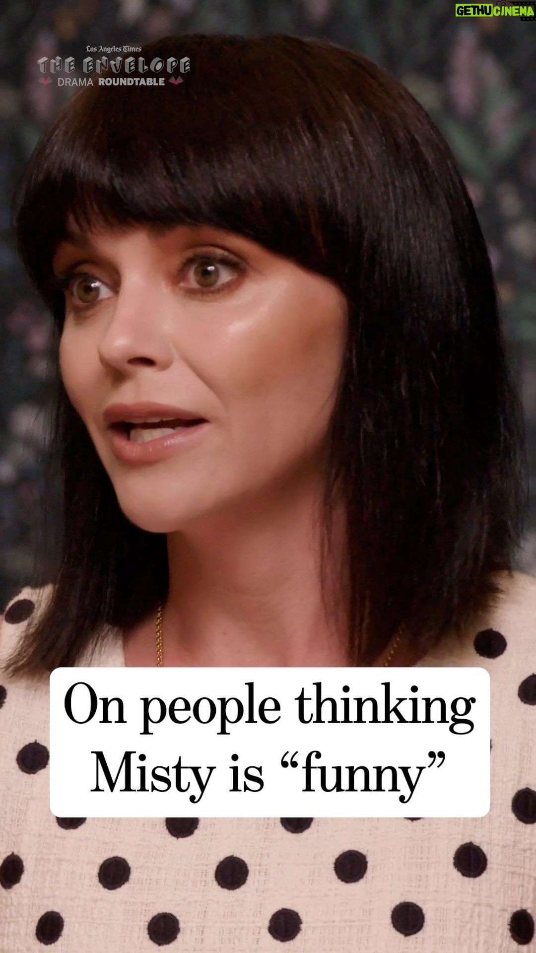 Christina Ricci Instagram - 🐝 Christina Ricci says her ego has melded with her #yellowjackets character Misty, and that it makes her uncomfortable when people tell her Misty is funny: “I’ve been doing this for 35 years, but eventually I’ll learn how to separate myself emotionally from my character,” @riccigrams adds, jokingly. Ricci joins Jeremy Strong, Patrick Stewart, Helen Mirren, Diego Luna and Bella Ramsey on #TheEnvelope Emmys Drama Roundtable. 🎥 Watch now at the link in bio or latimes.com/envelope #Emmys #Emmy #Yellowjackets @yellowjackets Los Angeles, California