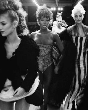 Christy Turlington Instagram - Talk about a change maker, non conformist, environmentalist! @viviennewestwood was ahead of it ALL! An artist, a punk, a working mother and also a designer whose brand is still as relevant today as ever. I feel so lucky to have known her a little during an important phase of my career in fashion and to have had that period so beautifully documented by @gavinbondphotography in his book #BeingThere. Vivienne once faxed me a handwritten letter inviting me to participate in one of her shows, as one did in the early 90’s. She had recently viewed Davinci’s “Lady with an Ermine” and was excited to tell me how much the painting reminded her of me. I am quite sure it was the ermine, not the lady! Thank you, Vivienne, for staying so true to your principles and values and most importantly, for leading the way with spunk and with humor…