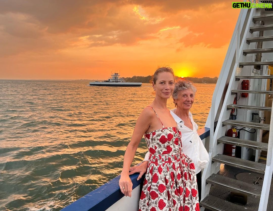Christy Turlington Instagram - We found our golden light tonight, didn’t we Mama?