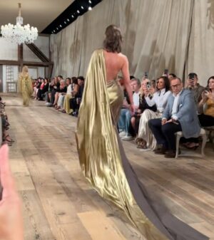 Christy Turlington Instagram - What a week! It started with a dress, a very beautiful gold lame number that I got to wear to close the @ralphlauren show last Friday night. A few days later, I attended the #CaringforWomen gala which was the 15th anniversary for the @keringfoundation that raised 3million in support of three organizations to address violence against women. @malalafund #nationalnetworktoenddomesticviolence #newyorkcityallianceagainstsexualassault
And finally, a quick trip to London to join my Super Friends on stage to close the spectacular #vogueworld extravaganza at the Drury Lane Theatre Thursday night. Now, “Back to Life, Back to Reality….”