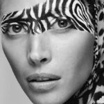 Christy Turlington Instagram - Not taken for Halloween but one of the best I could find to contribute to the conversation. 📸 @regancameron_ for @vmagazine Makeup by @ctilburymakeup #zebra #bigkidmom