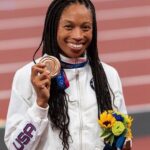 Christy Turlington Instagram - This Woman. This Mother. This Superior Athlete. Congratulations on earning your 11th Olympic Medal in Tokyo! #tokyo2020 @allysonfelix