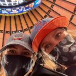 Christy Turlington Instagram - Highlights from date night with my girl 🧡💙🧡💙 #newyorkornowhere #newyorkknicks