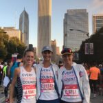 Christy Turlington Instagram - Good luck to everyone running @chimarathon tomorrow, especially @runteamemc! Here are some photos from the last time I ran Chicago in 2016, my second fastest marathon time 3:47 after @londonmarathon, (thank you @emzim1 🙏) Highlight was meeting the incredible @joanbenoitsamuelson who was the fastest American woman at the @chimarathon after winning the race in 1985 for 32 years (2:21!) Thank you for all those who have participated in races around the world to advance our mission to make pregnancy & childbirth safe, respectful and equitable for all in U.S. and globally since our first marathon in 2011! 🧡🧡🧡 @everymomcounts #runlikeamotherslifedependedonit
