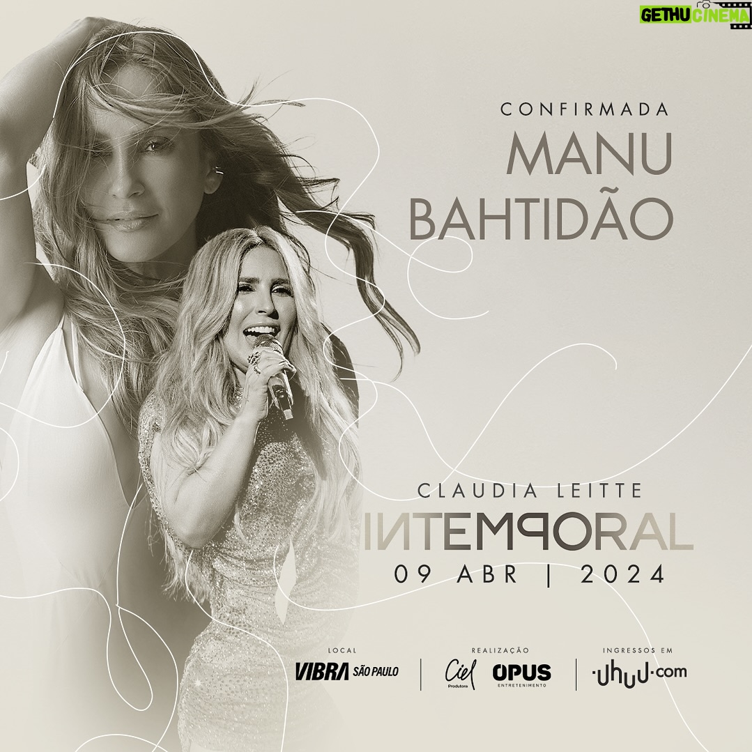 Claudia Leitte Instagram - Oi pessoal! Estou mega feliz em contar pra vocês que a @manuoficial vai ser mais uma convidada incrível na gravação do meu projeto Intemporal! 🌟 Vai ser um encontro emocionante e não vejo a hora de compartilhar tudo com vocês! Fiquem ligados! 🎤❤️ #Intemporal #ClaudiaLeitte #ManuBatidao #acustico