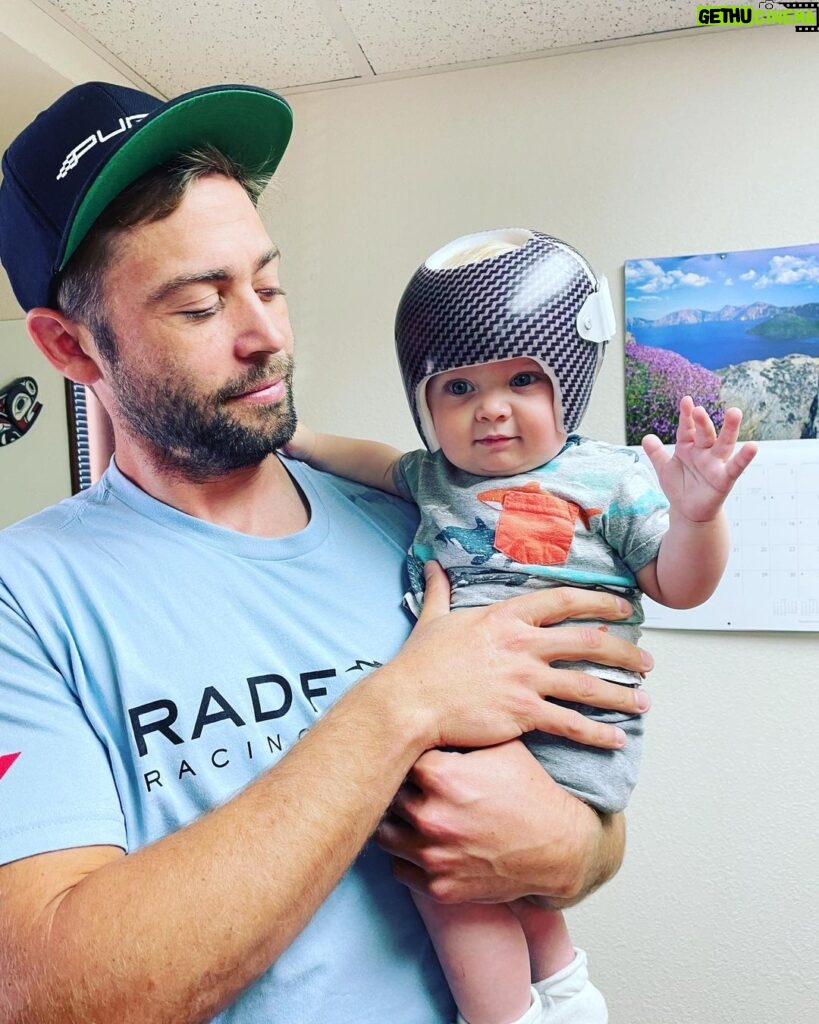 Cody Walker Instagram - Colt got a carbon fiber helmet before dad did. 🏎 😎