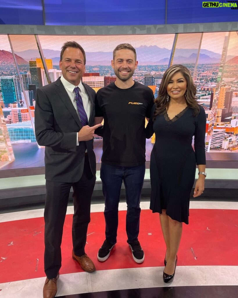 Cody Walker Instagram - Good morning Phoenix!! Thank you @fox10phoenix & @barrett_jackson for spreading the word about @fuelfest that’s coming this Saturday! It’s the season for giving so make sure to bring a new unwrapped toy to the show so we can help the kids over at @childhelp ❤️ #boss429