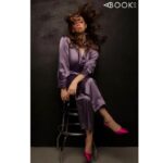 Danielle Rose Russell Instagram - purple satin