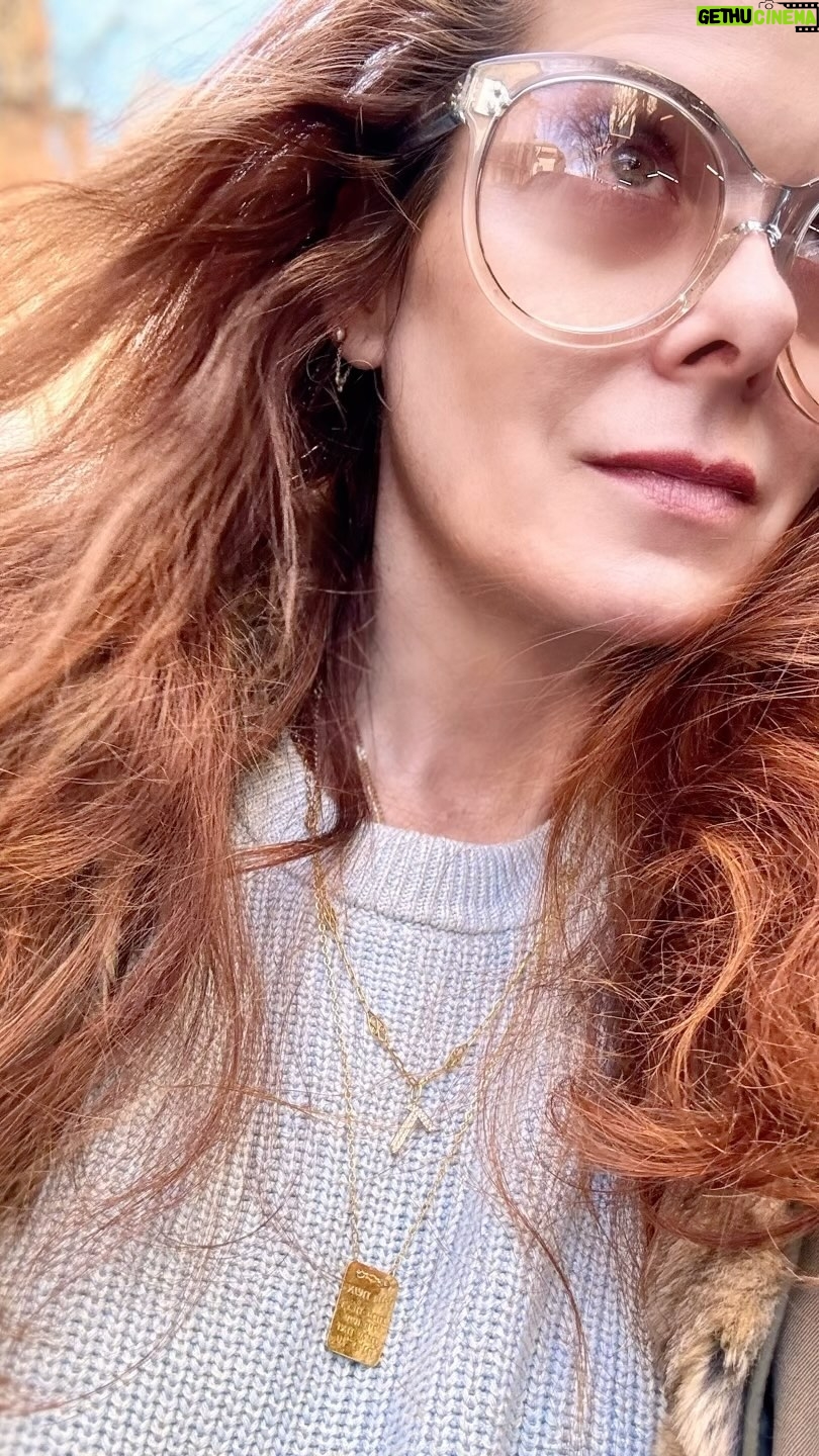 Debra Messing Instagram - Happy Purim! Today we celebrate Queen Esther (5th Century BC) saving the Jews from an edict that called for the genocide of the Jewish People. It’s particularly special celebrating a woman as the hero. It’s hard not to see the present in the past. But that’s the miracle of the Jewish people. Our joy, and when necessary, our grit. Over 3000 years , every Empire tried to destroy us, and while those Empires are now only in history books, we still stand. We know it’s a miracle that we are alive. We know what our forefathers endured, and that they never gave up, even in the darkest hours. So we celebrate life. These past months I have found myself seeking out talisman and Judaica jewelry to wear as a statement of pride, as well as a source of strength and comfort and protection. Today I’m wearing @miriammerenfeldjewelry’ Woman of Valor shield, and the @hotcrown dalet(the Hebrew letter for D.) It makes me feel connected to my people. An ancient people, in a modern world. Chag Purim Sameach and may we celebrate the return of all the hostages to their loved ones. May the hostages be rescued so the war can end and the rebuilding of Gaza and Israel— hearts and souls- can begin. #Purim #genocide #QueenEsther #talisman #judaica