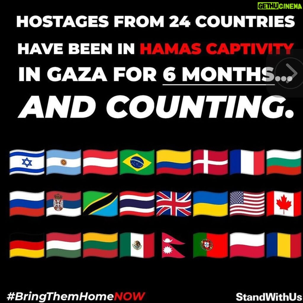 Debra Messing Instagram - The devastating impact of the Oct 7th massacre has rippled out far beyond the borders of Israel. All of the countries should unify and demand Hamas to release the hostages. Why are they all so silent? #bringthemhomenow #hamassurrendernow #6months #unifypressure🌎 #standwithus Gaza - Israel
