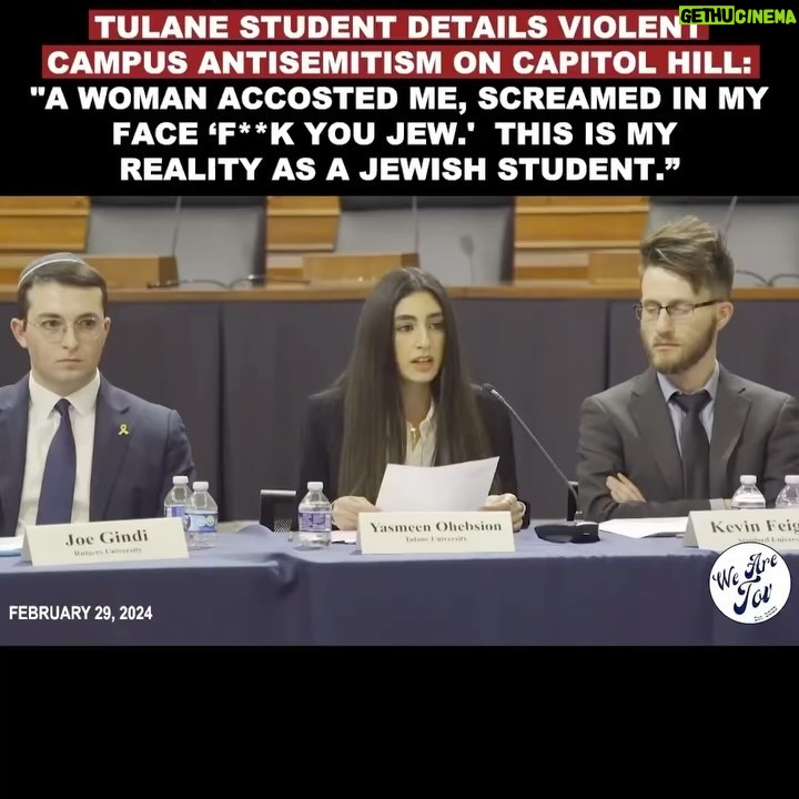 Debra Messing Instagram - Repost @wearetov #SWIPERIGHT and SHARE WIDELY PLEASE listen to nine courageous Jewish students who delivered firsthand accounts of the antisemitic violence spreading like wildfire on their college campuses. These students shared their testimony with United States lawmakers on Capitol Hill during an hours long round table discussion on Feb. 29, 2024. These students attend HARVARD, UPENN, COLUMBIA, MIT, STANFORD, Tulane, Rutgers, UC BERKELEY, and COOPER UNION. These kids are not responsible for the actions of racist policies in a country across the globe. Just as Muslims should not have been attacked for the actions of ISIS after 9/11, so too, Jews around the globe should not be violently attacked and discriminated against because of Netanyahu’s government’s response to the terrorist attack of 10/7. Please. Please. We must be responsible for keeping all students safe on college campuses. If the universities are unwilling to take action, then the federal government must. US tax dollars are supporting this degradation of civility. No jew is celebrating this war. Please. If you have kids in college who are passionate, speak to them. There is a difference between peaceful protest and threatening persecution. #college #university #campus #antisemitism #violence
