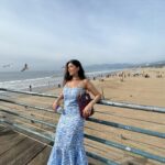 Digangana Suryavanshi Instagram - ❤️ Styled by @Rimadidthat Outfit @ZlaataFashion Footwear @shopgnist #santamonica #santamonicapier #venicecanals #la Santa Monica, California