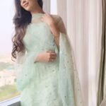 Digangana Suryavanshi Instagram - My heart… Stylist - @rimadidthat Suit - @shauryasanadhyalabel X @mediatribein #diganganasuryavanshi Park Hyatt Hyderabad