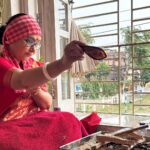 Ditipriya Roy Instagram - WHAT A MAGNIFICENT DAY IT WAS!!! I grew up watching my Pipi (my Aunt) offering prayers to the Goddess during the pujas. Her intonation while chanting the mantras used to give us goosebumps. Even today, I recall the positivity of that spiritual aura created by Pipi with her hymns. Whether the prayers were offered by a male or a female priest, it never made a difference in my mind. It has always been the same for me. In 2011, Pipi left us. Since then, I could never quite capture that same feeling until today when I had the opportunity to witness Dr. Nandini Bhowmick and her team Shubhamastu enchanting the powerful mantras before Goddess Durga. Today, we not only offered prayers to Maa Durga but also were enlightened by her power as women. What could be a better way to start Durga Puja? দেবীদের সঙ্গে দেবীপক্ষের সূচনা 🙏🏻♥️