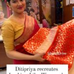 Ditipriya Roy Instagram - Gorgeous @roy_ditipriya recreates the #trending #LookingLikeWOW saree reel and we are loving it and you ?? 😀 ♥️ #TOSpotted #Saree #trending