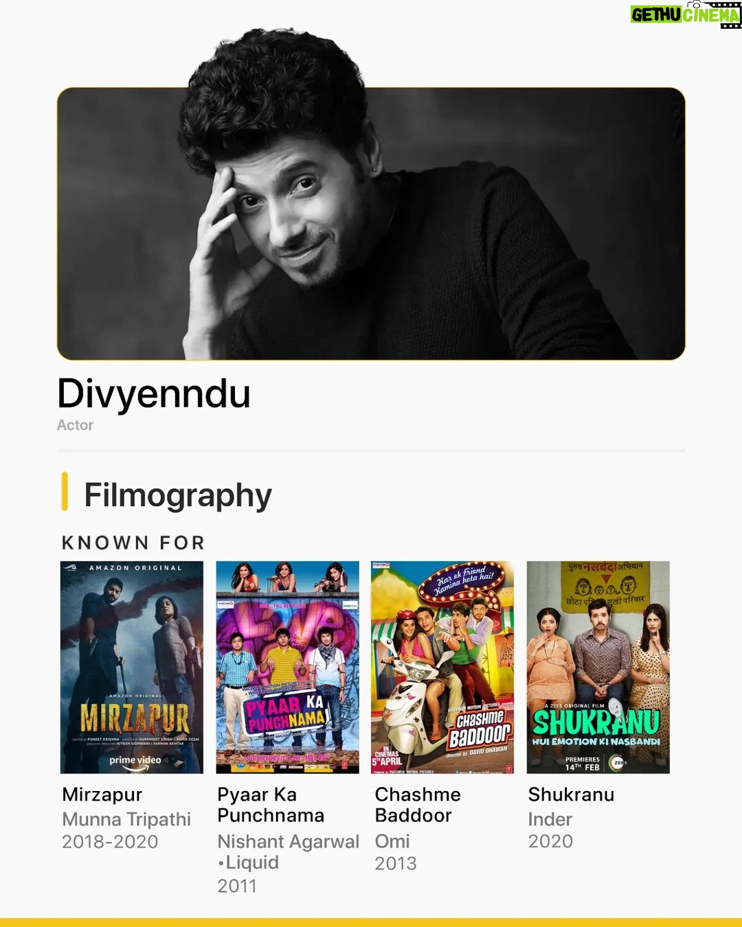Divyenndu Instagram - Here's @divyenndu aka The Express Bandit in The Railway Men, on his way to make a place in your heart and watchlist π Which is your favourite character played by him? π¬: Mirzapur | Prime Video Pyaar Ka Punchnama | Netflix Chashme Baddoor | Netflix Shukranu | Zee5