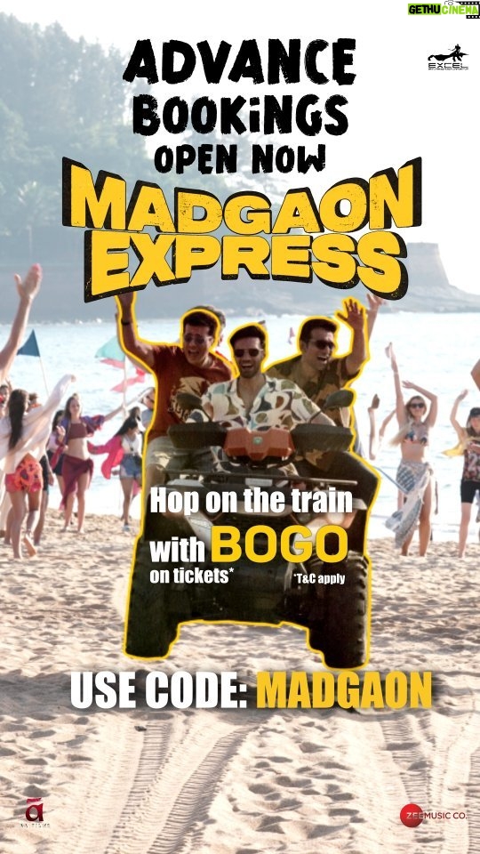 Divyenndu Instagram - All aboard the #MadgaonExpress! Prebook your journey and bring a friend along for free. Don't miss the adventure of a lifetime. Use code: MADGAON to avail the offer. *Offer valid only for Friday. #MadgaonExpressAdvanceBookings open now (LINK IN BIO) @divyenndu @pratikgandhiofficial @avinashtiwary15 @norafatehi @upendralimaye @chhaya.kadam.75 @kunalkemmu @ritesh_sid @faroutakhtar @roo_cha @kassimjagmagia @vishalrr #Olly @adilafsarz @imanojchouhan @zeemusiccompany @aafilms.official @bookmyshowin