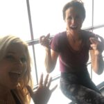 Donna D'Errico Instagram - Spin class then Pilates class back to back with longtime friend @andiemacdowell...who manages to look gorgeous even while breaking a sweat spinning her butt off! #notfair It was brutal and we sweated buckets but can’t wait to do it again! I’m worn out 😅 Until next time.... 💪🏻 🚴‍♀️ Hype Silverlake