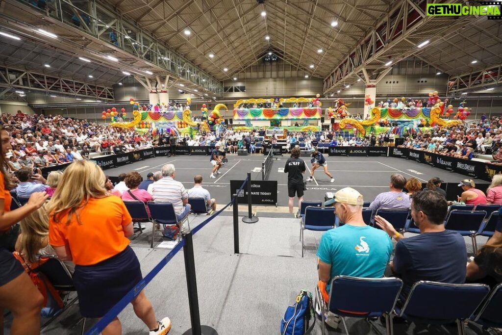 Drew Brees Instagram - What an honor today to play vs John McEnroe in the 1st annual Nola Pickleball Festival right here in New Orleans at the convention center. So many people on hand to watch and enjoy the festivities! This will be a Signature event for the @breesdreamfoundation here for years to come. The amateur Pickleball tournament is still going with Champions being crowned today and tomorrow. #thenola @nolapicklefest