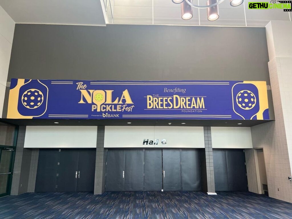 Drew Brees Instagram - Getting set up and ready for our first annual #nolapicklefest Pickleball Tournament sponsored by @b1_bank benefitting the Brees Dream Foundation Behind the Scenes! Games start today!!!! @breesdreamfoundation