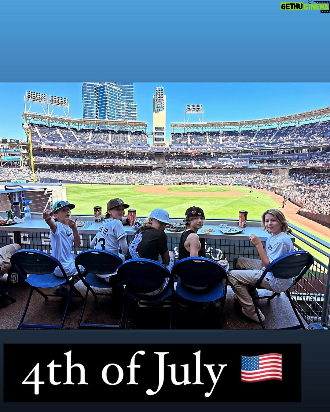 Drew Brees Instagram - Happy 4th of July from Petco Park @padres Great day for baseball!