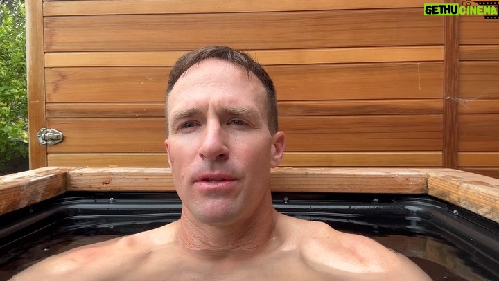 Drew Brees Instagram - Who else likes to start the day with a cold tub plunge!! @iceman_hof Have a great weekend!