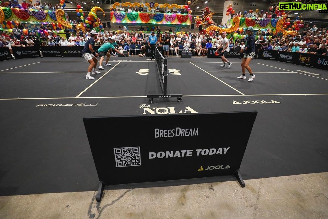 Drew Brees Instagram - Pretty epic doubles match today with John McEnroe, Irina Tereshenko, and Thomas Wilson at the 1st Annual NOLA pickleball festival. Thanks to. @b1_bank for being such an incredible sponsor and partner along with all the volunteers and sponsors. Man we had a good time out there today!!! @breesdreamfoundation #thenola @nolapicklefest